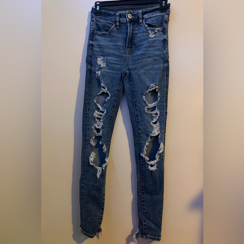 American Eagle Outfitters Women’s Ripped Skinny Jeans